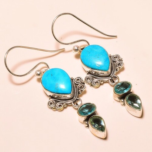 SLEEPING BEAUTY TURQUOISE , BLUE TOPAZ VINTAGE STYLE