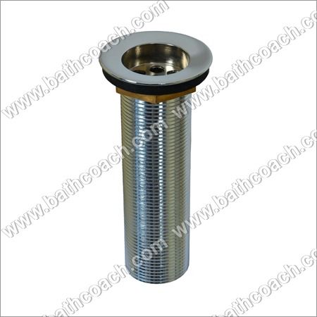 Brass CP Waste Coupling - 1 1/4" Size, Length 6" | Round Thread Male Connection, Chrome Plated Finish