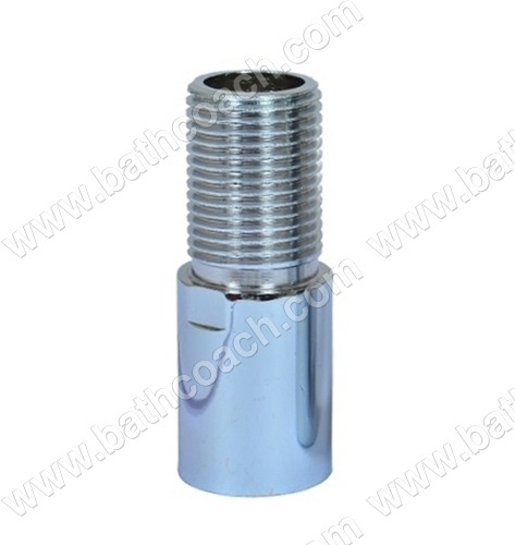 Brass Tap Extension Nipple - 1/2 Male X 1/2 Female, Chrome Plated, Corrosion Resistant, Sturdy Design, Superior Finish
