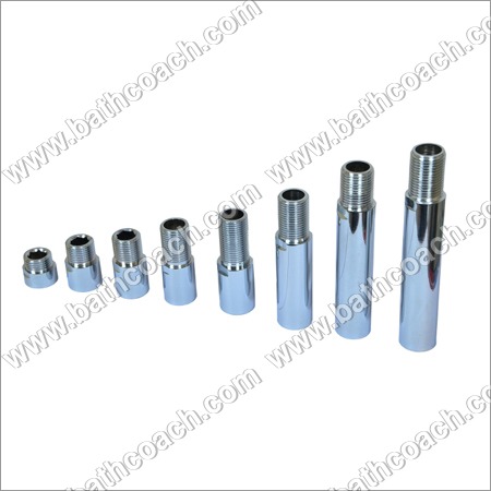 Brass CP Extension Nipples - 1/2 Male X 1/2 Female, Chrome Plated | Heat Resistant, Anti-Corrosive, Round Male Thread, Sand Casted Quality
