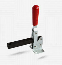 HOLD DOWN TOGGLE CLAMP - VERTICAL HANDLE - SOLID ARM