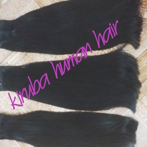 Black Weft Long Straight Hair