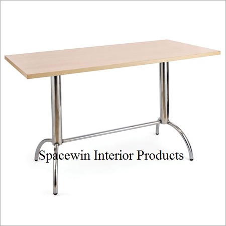 Cafeteria Table - Wood and Metal 72x36x30 inches Beige | Durable Easy Assembly Easy Cleaning Modern Design Space-Saving Glossy Finish