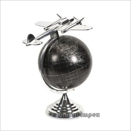 Silver Airplane Globe