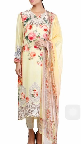 Ganga Yamuna crepe Designer print suit