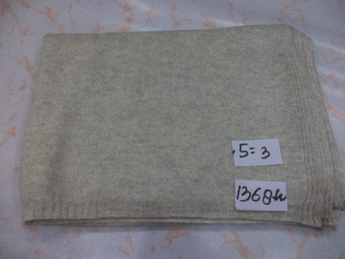 Natural Colour Knitted Stole - 70x200 cm, Pashmina Wool, 10 Natural Colors, Hand Made for Daily and Prayer Use
