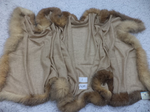Pure Woolen Stole - 70 x 200 cm Hand Made Pashmina Wool with Brown Color and Fringe Closure Ideal for Daily and Evening Use