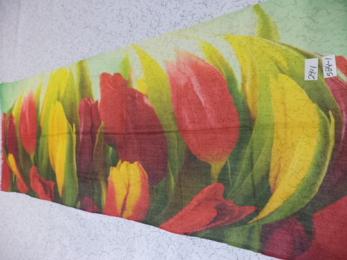 Mixcolor Pure Merino Wool Guaze Digital Printed Stole Ole