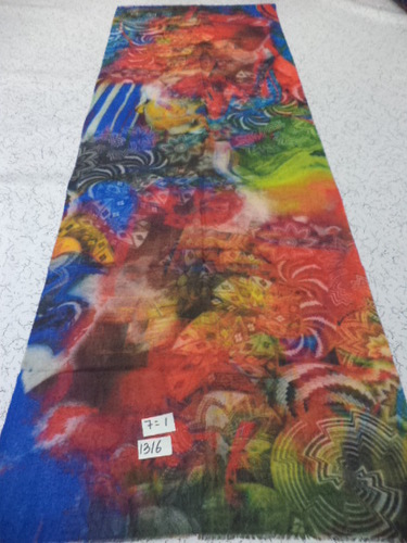 Mixcolor Woolen Digital Printed Stoles