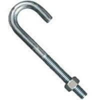 J Bolt - Mild Steel, Customizable Length, Zinc Plated Finish | Resistant To Bend, High Impact Resistance, Sturdy And Durable
