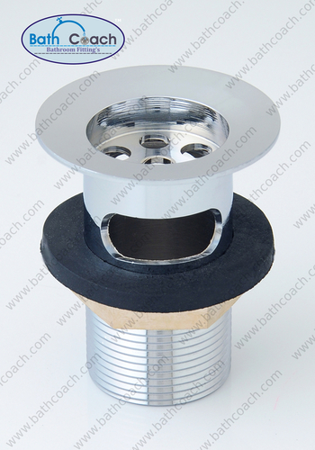 Brass CP Half Thread Waste Coupling - 1 1/4" Size, Chrome Plated Finish | Superior Durability, Sturdy Design, Round Head Connection
