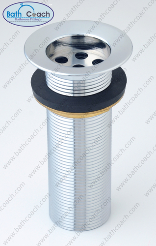 Brass Long Waste Coupling - Brass Material, 1 1/4" Size, Length 5", Round Head Connection | Easy to Fit, Robust Design, Chrome Plated Finish