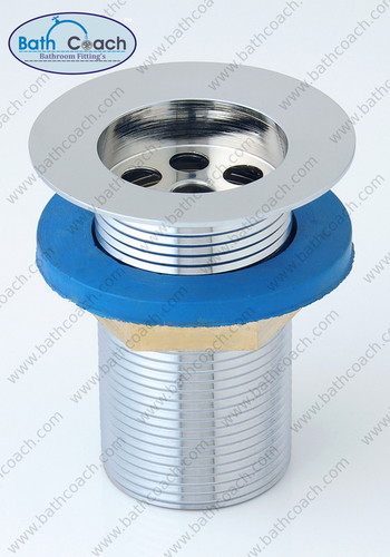 CP Waste Coupling - Brass & Rubber, 1 1/4" Size, Male Round Connection, 3 X 1/4" Length | Robust Design, Chrome Plated Finish, Easy to Fit