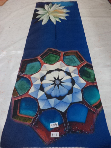 Mix Color Silk Kattan  Digital Print Stole