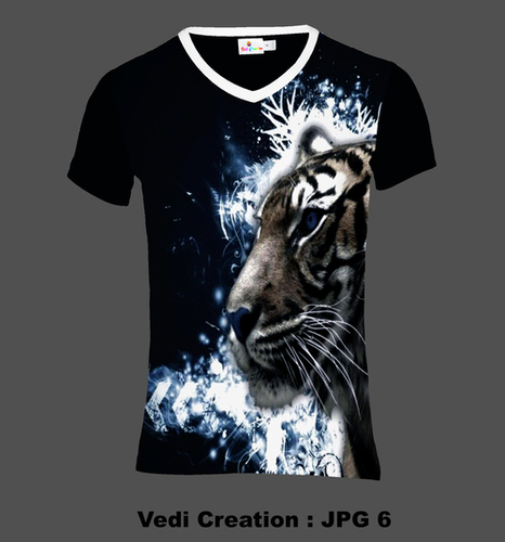 Job work on T-shirt