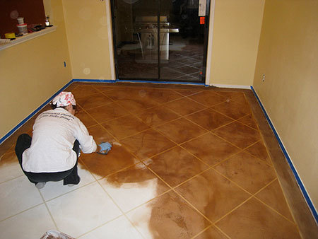 Acid Staining Flooring