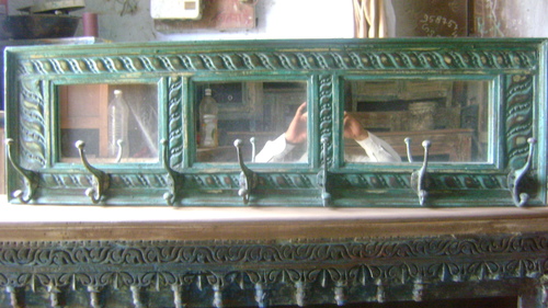 Wall Hanging Mirror with clothes Hanger
