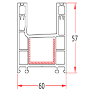 Sliding frame 2 track WOT 57