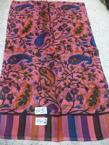 Pure Silk Kani Printed Stoles - 55x180 cm, Assorted Color Designs for Women, Hand-Made Quality for Daily, Evening, and Prayer Usage