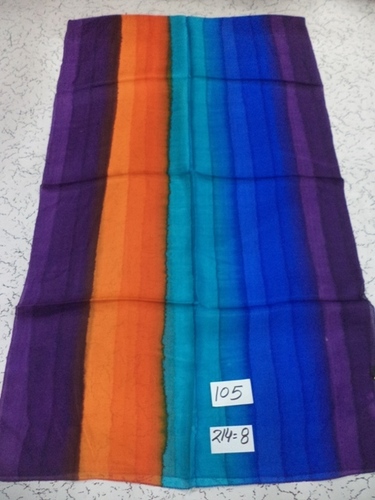 Pure Silk Rainbow Dyed Stole - 55x180 cms | Assorted Colors Hand Made Printed Ideal for Daily Use and Special Occasions