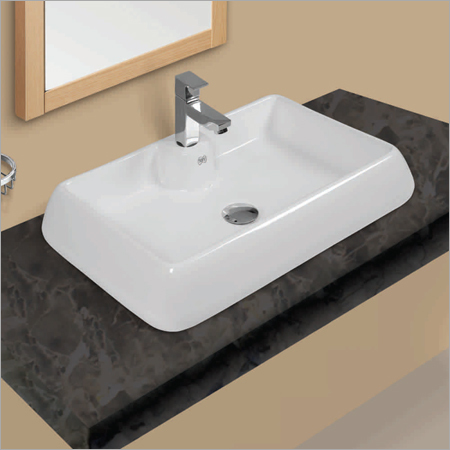 Flamingo Table Top - Ceramic, 500x410x110 mm | Elegant Design, Stain Resistant, Durable, Vibrant White Color