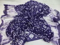 White & Purple Cotton Bandana Shawls