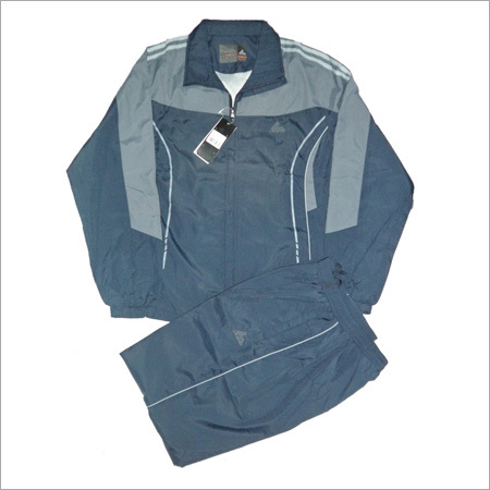 Grey And Blue Mens Sports Track Suit