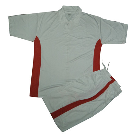 White And Red Half Sleeve Tracksuit