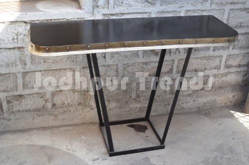 Polished Iron Console Table