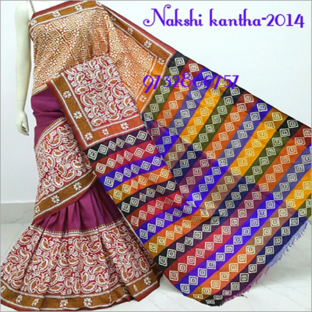 Pure Handloom Kantha Saree