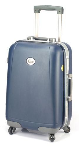 Travelling Bag - Hard-Shell Plastic, 20x14x9 inches, Navy Blue | TSA-Approved Lock, Four Spinner Wheels, Retractable Handle, Lightweight Design