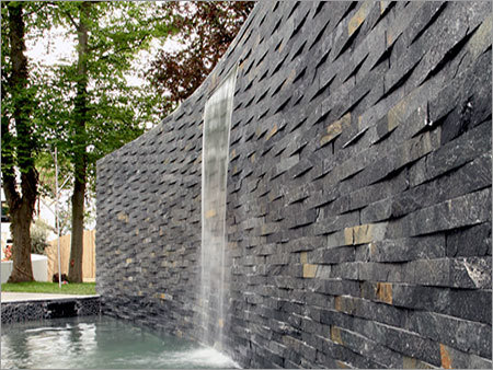 Black Slate Stone Wall Panel
