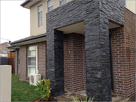 Black Slatestone Wall Panel