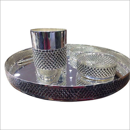 Designer Silver Dinner Set