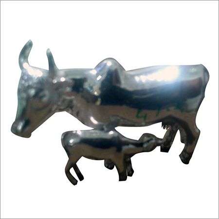 Silver Cow Statue