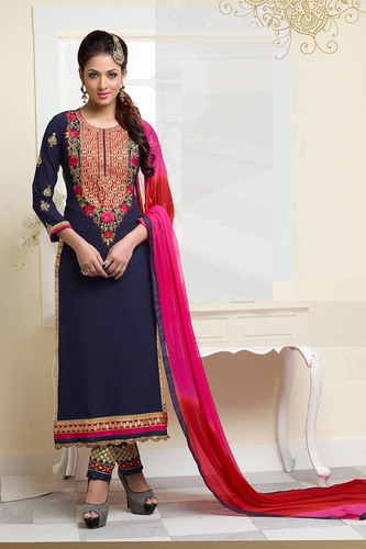 Blue Churidar Salwar Suit