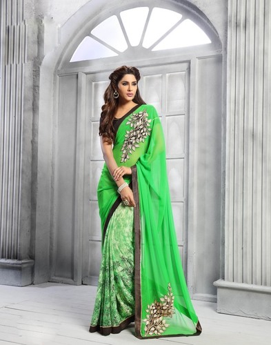Elegant Fancy Embroidered Saree