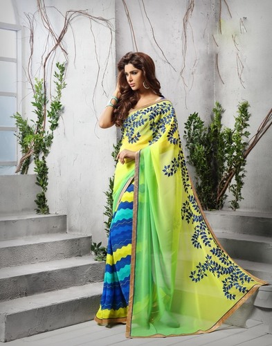 Multi Color Georgette Multicolor Saree