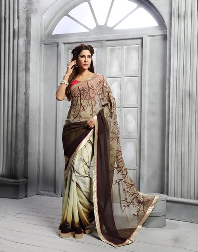 Elegant Fancy Embroidered Saree