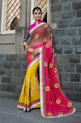 Stylish Half & Half Saree