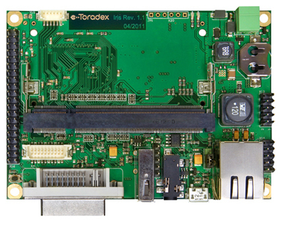 Iris Carrier Board - 100x150mm Embedded Development Board, USB 2.0, Ethernet, HDMI, Versatile I/O, Compact Design