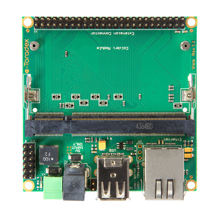 Viola Plus Carrier Board - 74x74 mm Green ARM Embedded 2x USB Host Ethernet Camera Interface 35 GPIOs
