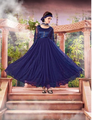 Royal Blue Anarkali Gown