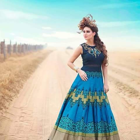 Desert house nx cotton Embriodary gown