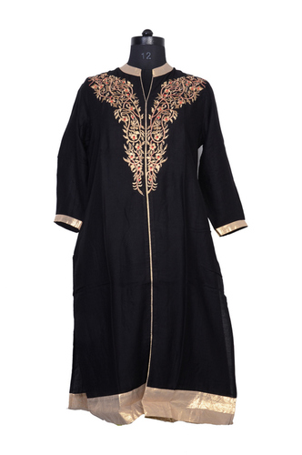 Aawari Black Rayon Kurti