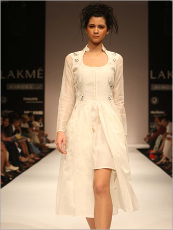 Cocktail Dress With Built-Up Collar