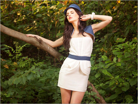 Organic White Drape Dress