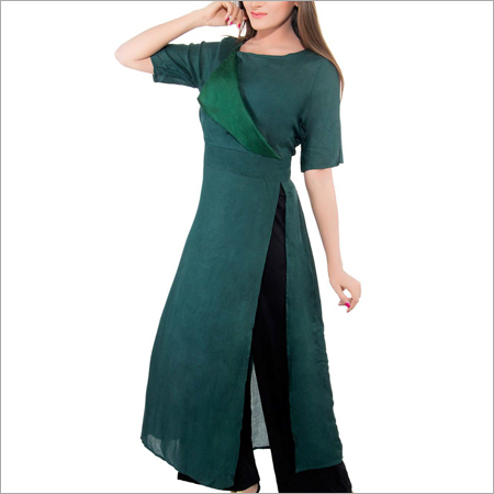 Bottle Green Evening Wear Kurta