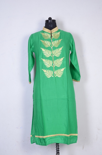 Designer Green Rayon Kurti
