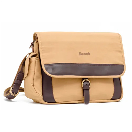Degno - Cotton Canvas Document Bag, 28x37x11 Cm, Beige Color | Customized Sling Design, Zip Closure, 7.3 Kg Capacity